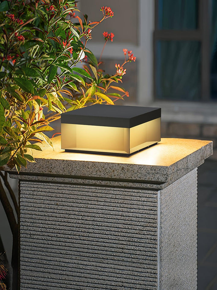 Svart Box Utomhus Postlampa