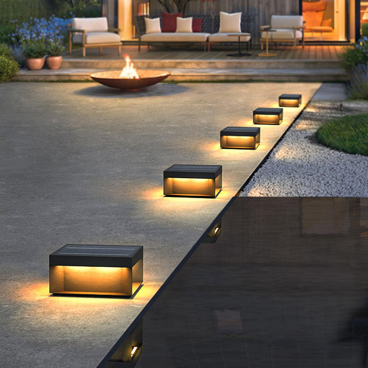 Svart Box Utomhus Postlampa