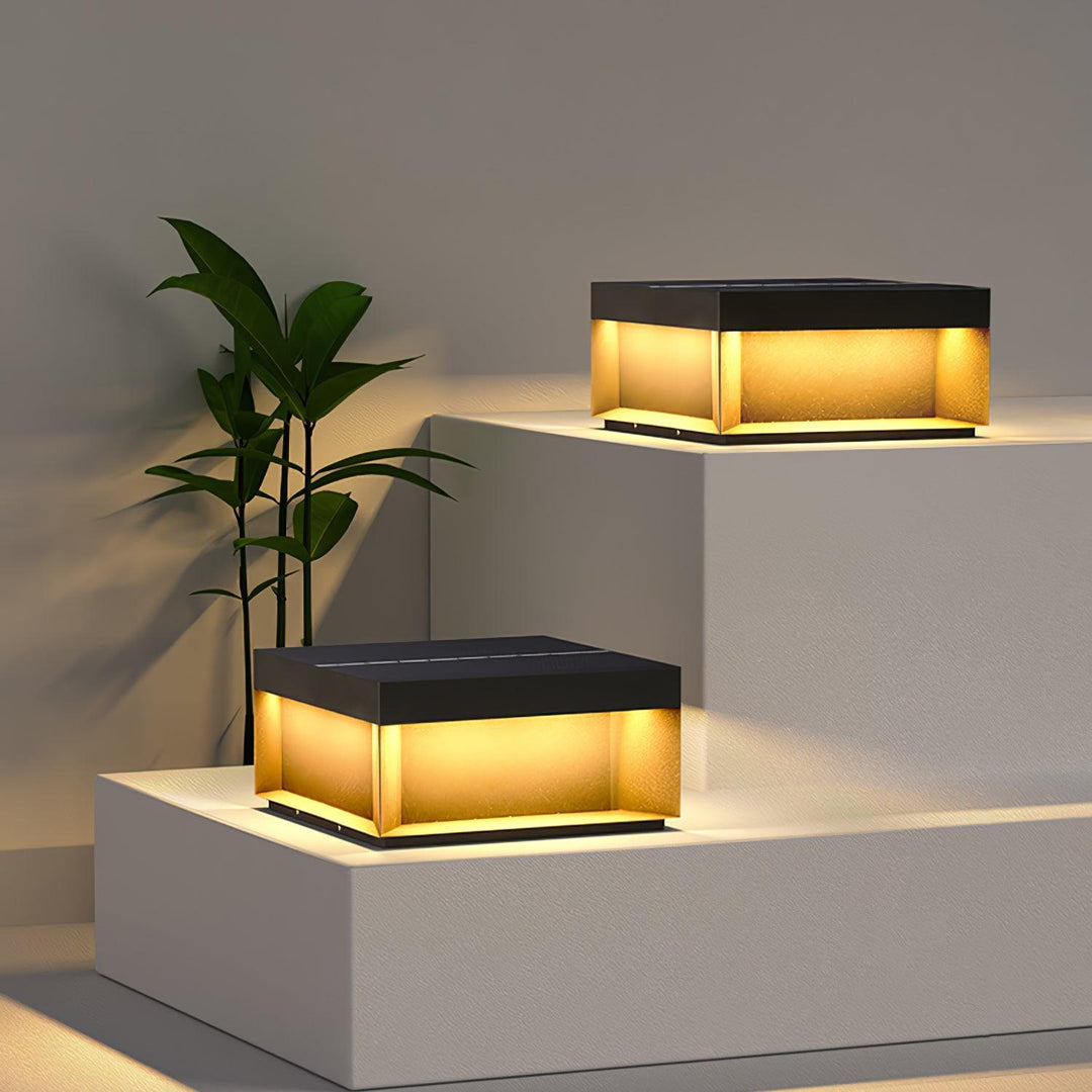 Svart Box Utomhus Postlampa