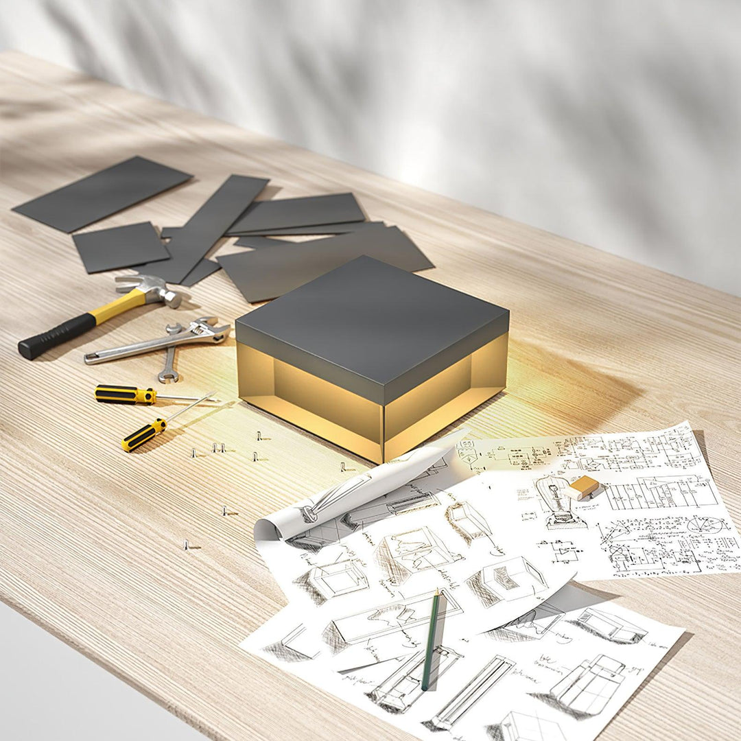 Svart Box Utomhus Postlampa