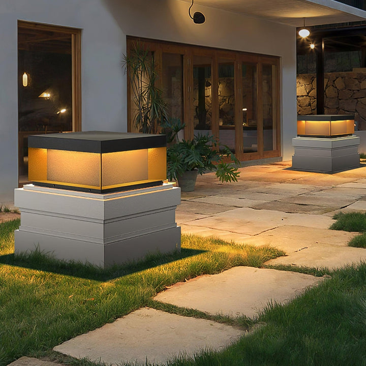 Svart Box Utomhus Postlampa