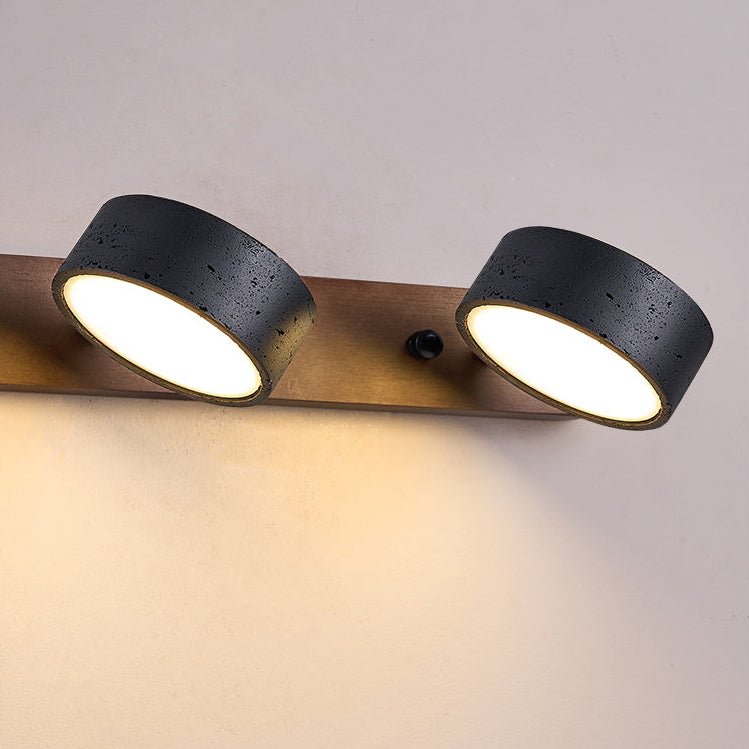 Svart Travertin Duo Vägglampa