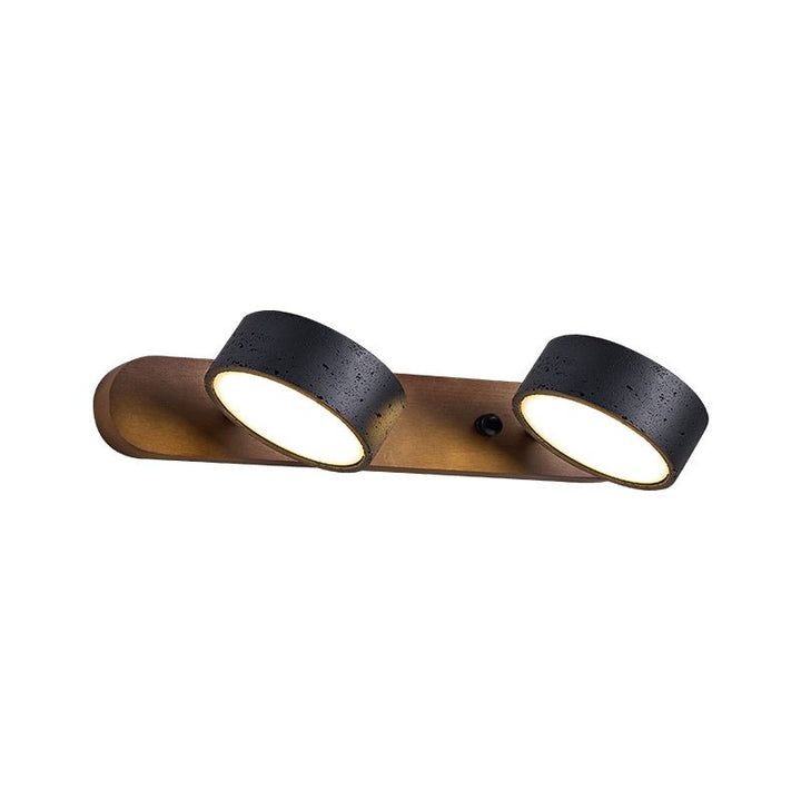 Svart Travertin Duo Vägglampa