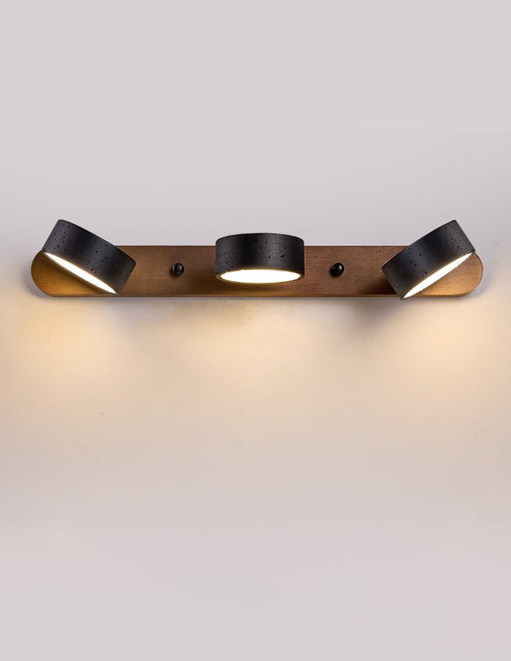 Svart Travertin Duo Vägglampa