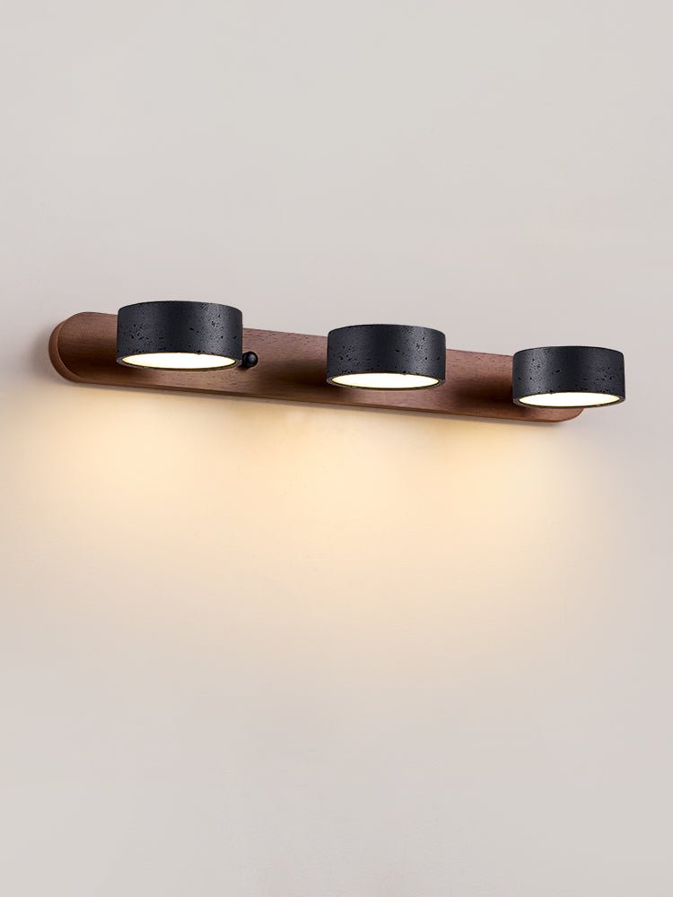 Svart Travertin Duo Vägglampa