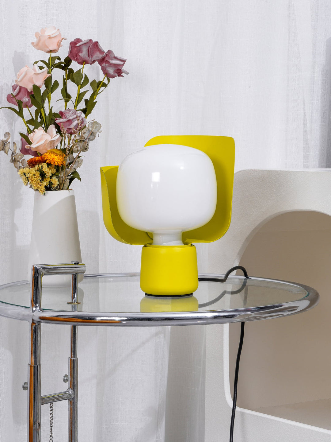 Petalformad Glasbordslampa