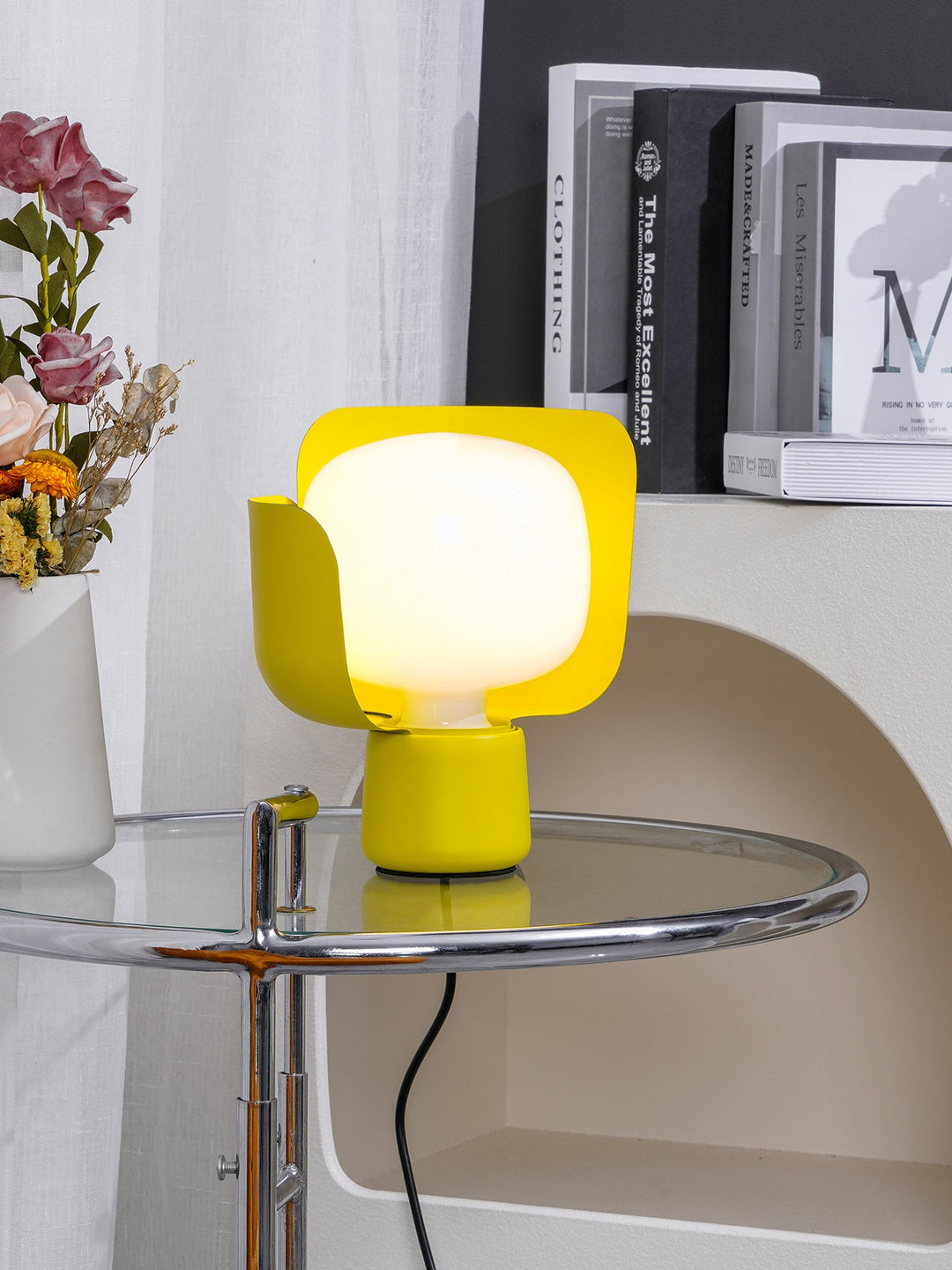 Petalformad Glasbordslampa