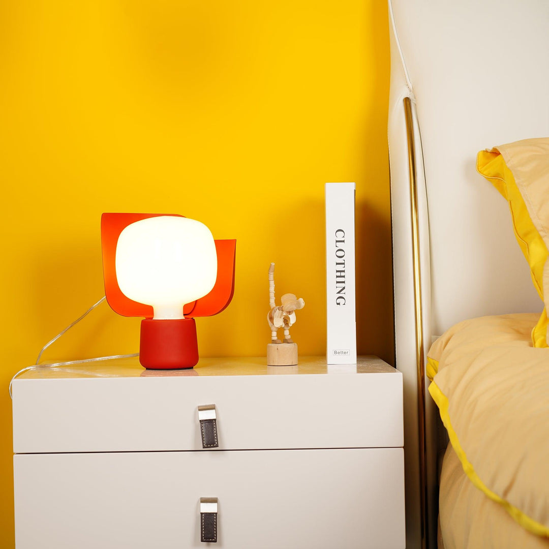 Petalformad Glasbordslampa