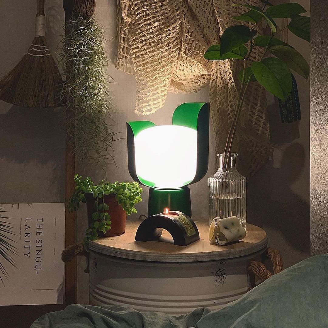 Petalformad Glasbordslampa