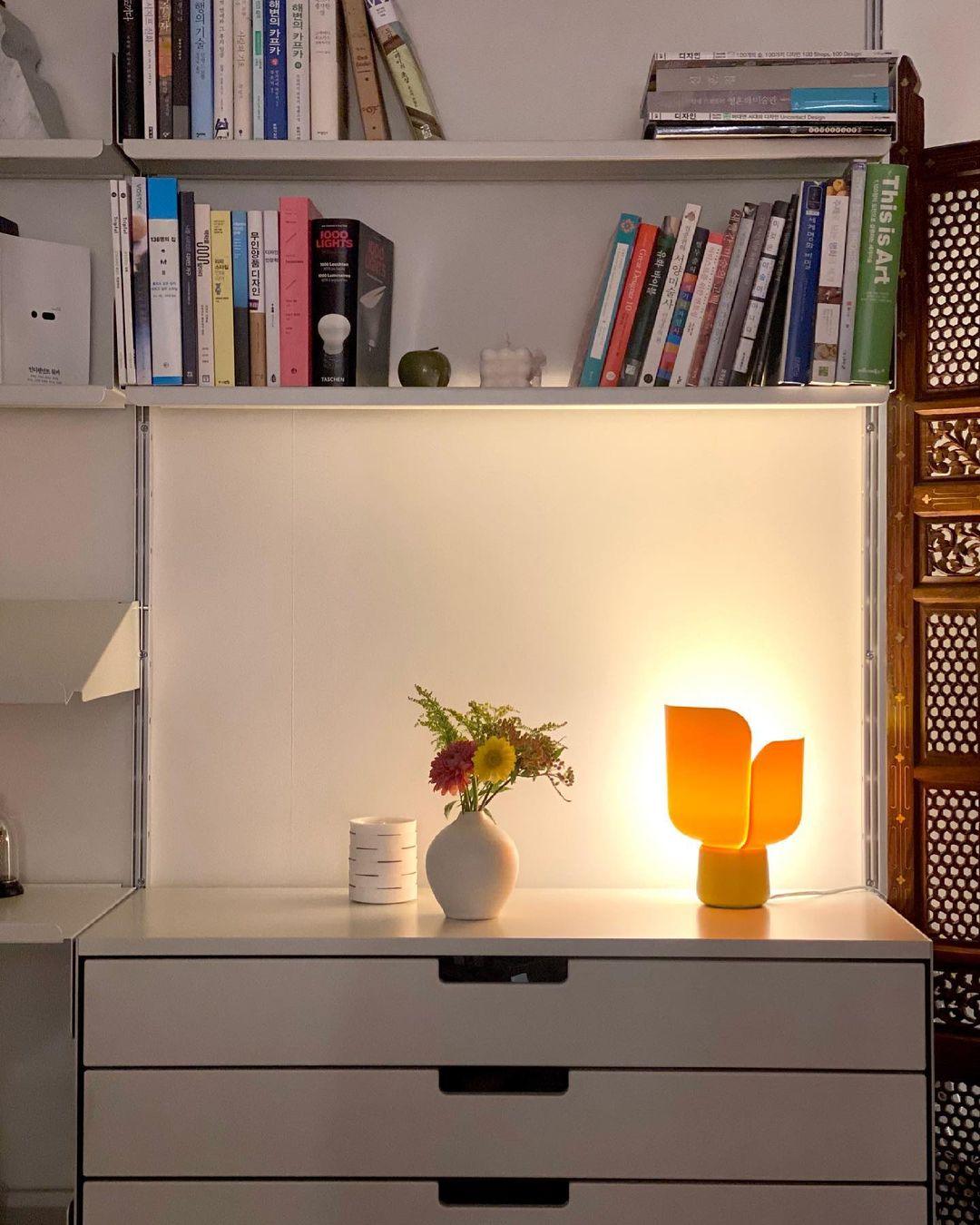 Petalformad Glasbordslampa