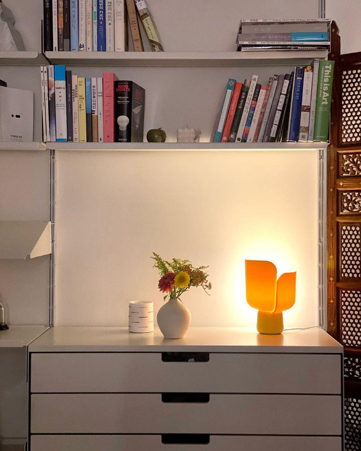 Petalformad Glasbordslampa