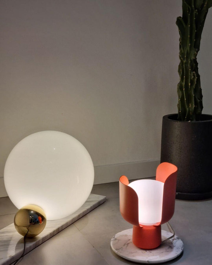 Petalformad Glasbordslampa
