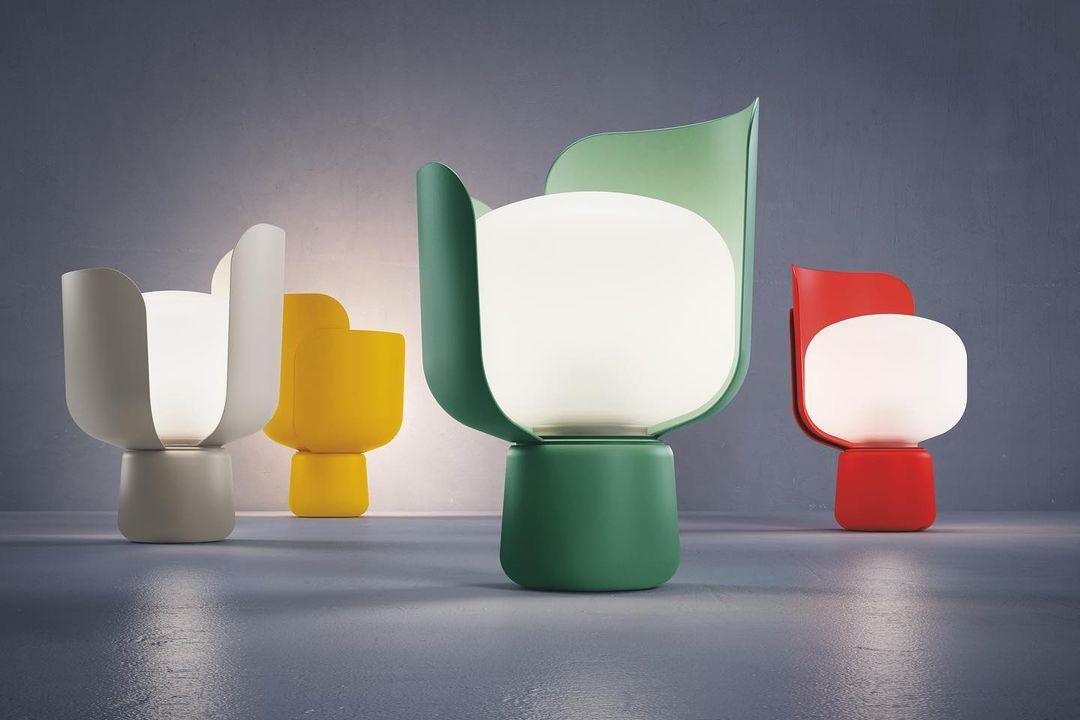Petalformad Glasbordslampa