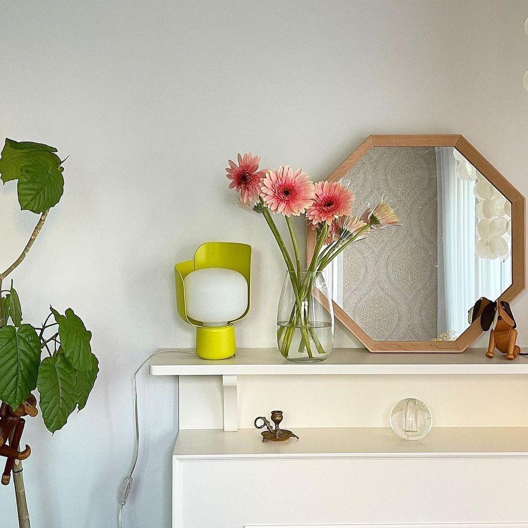 Petalformad Glasbordslampa
