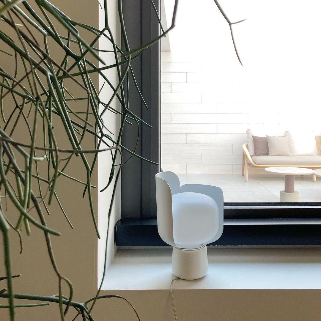 Petalformad Glasbordslampa