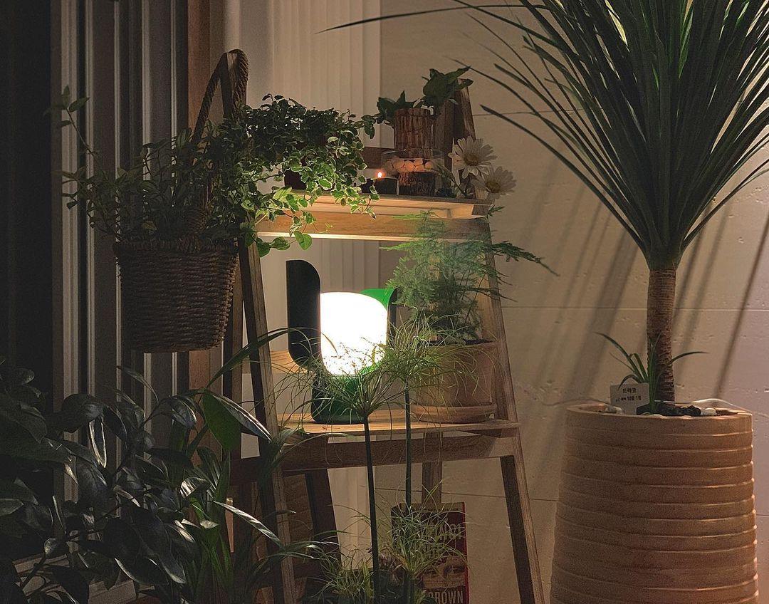 Petalformad Glasbordslampa