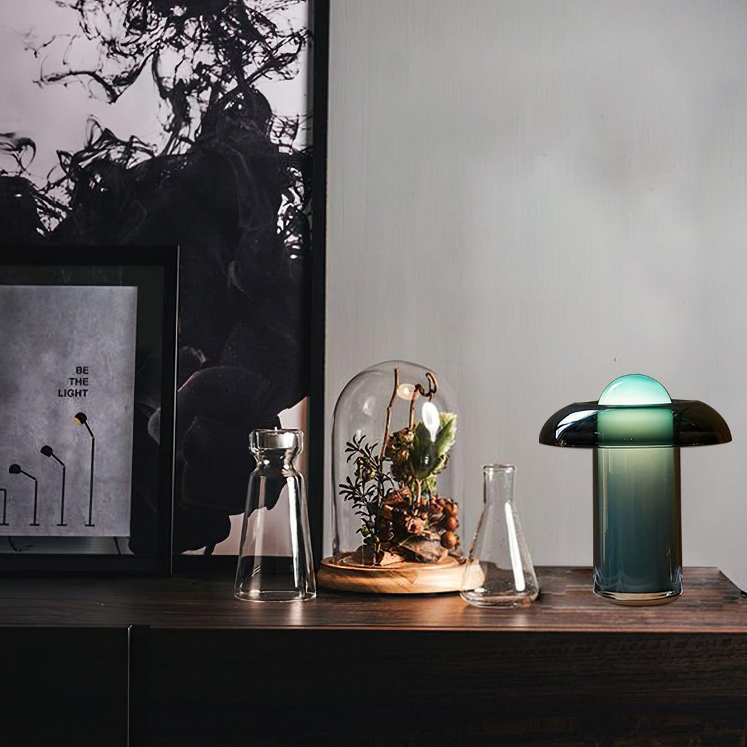 Glas Svamp Bordslampa