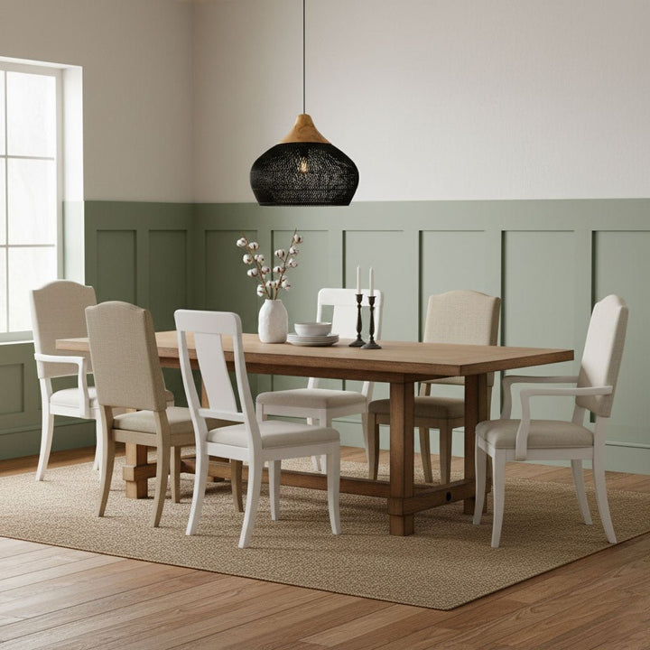 Flätad Rattan Pendellampa