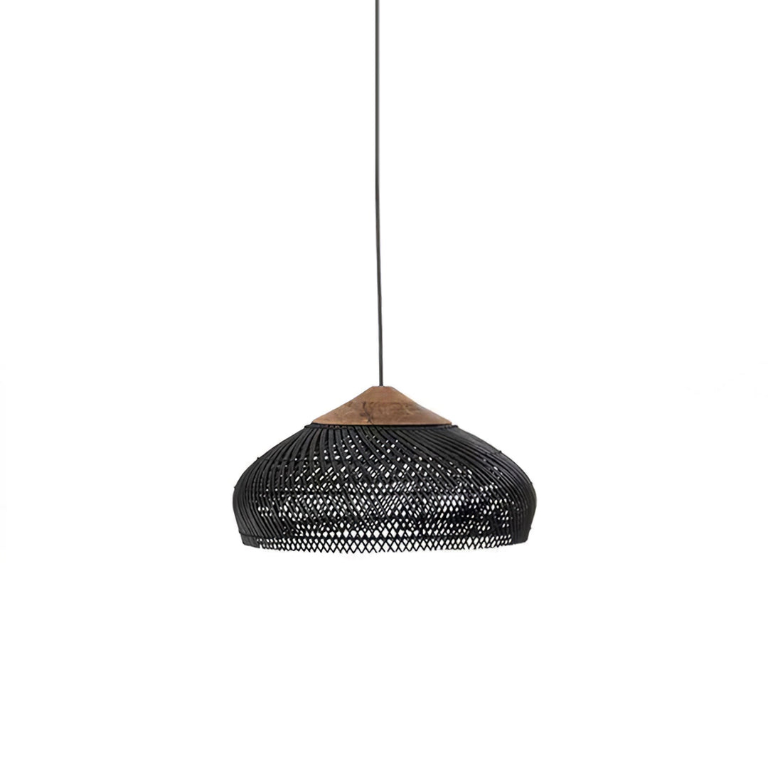 Flätad Rattan Swag Pendellampa
