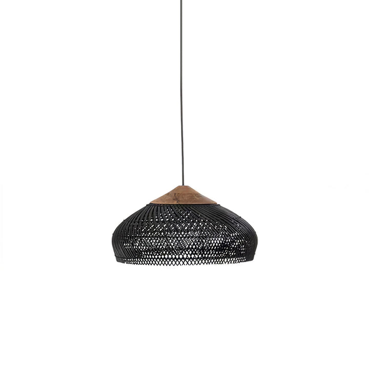 Flätad Rattan Swag Pendellampa