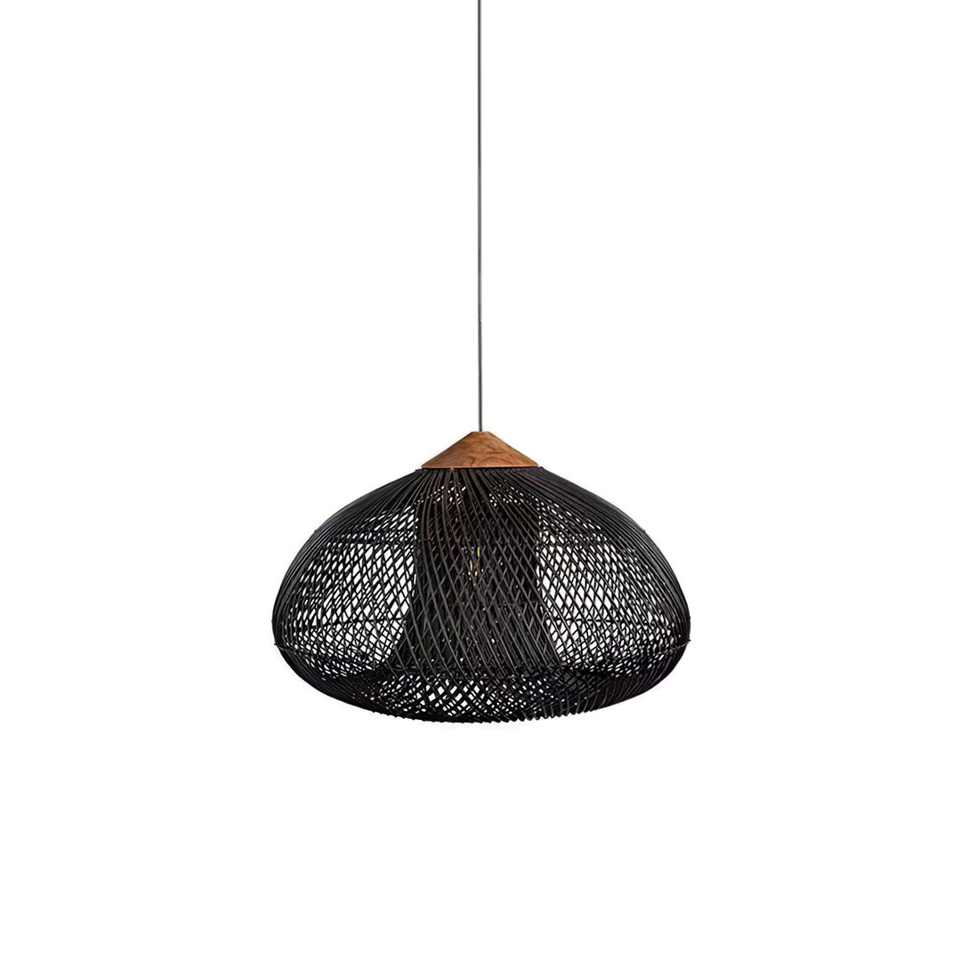 Flätad Rattan Swag Pendellampa