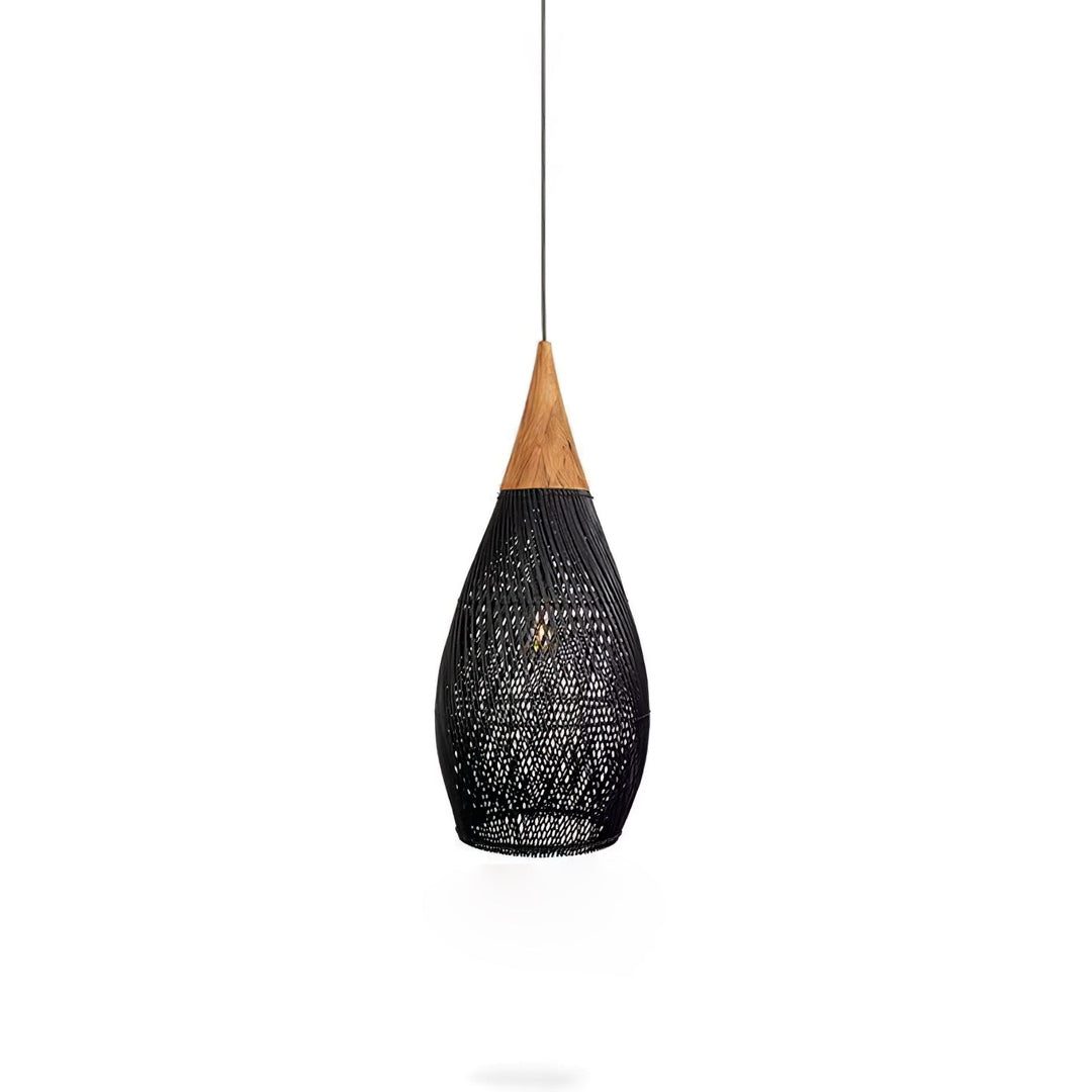 Flätad Rattan Swag Pendellampa
