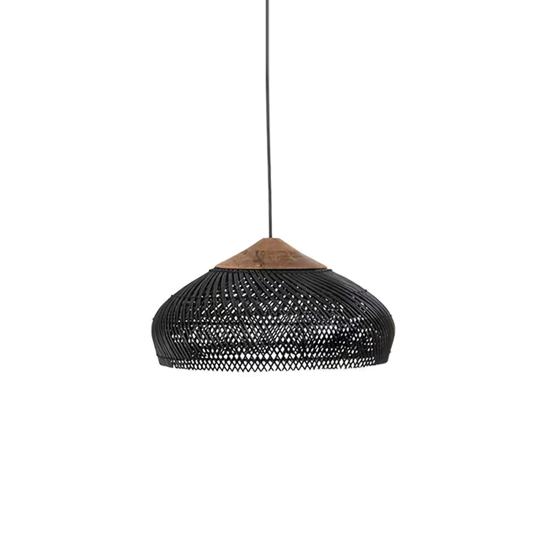 Flätad Rattan Pendellampa