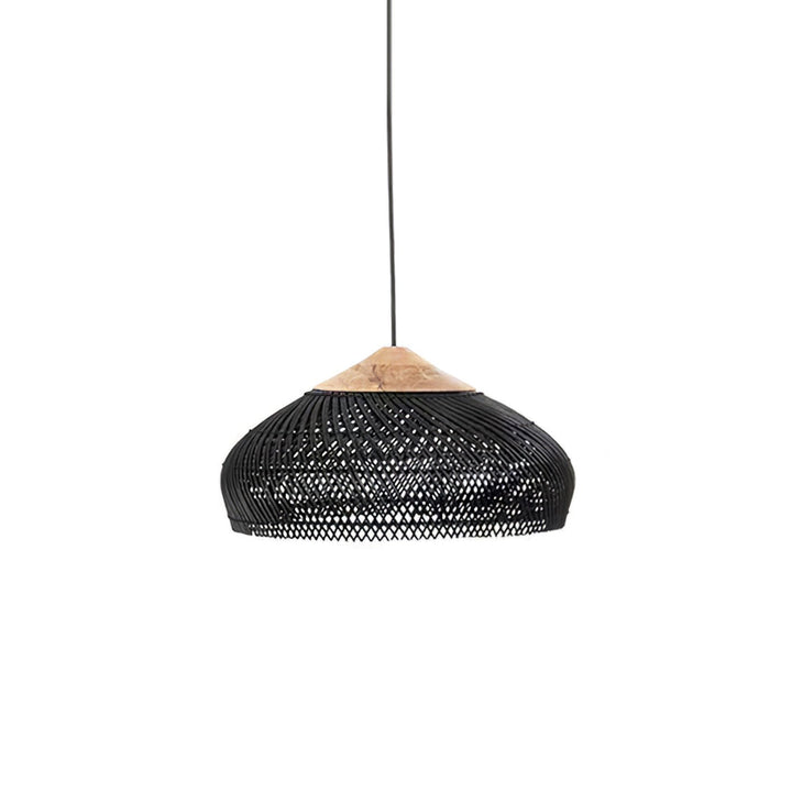 Flätad Rattan Pendellampa