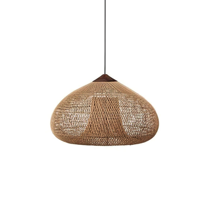 Flätad Rattan Swag Pendellampa