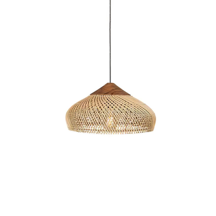 Flätad Rattan Pendellampa
