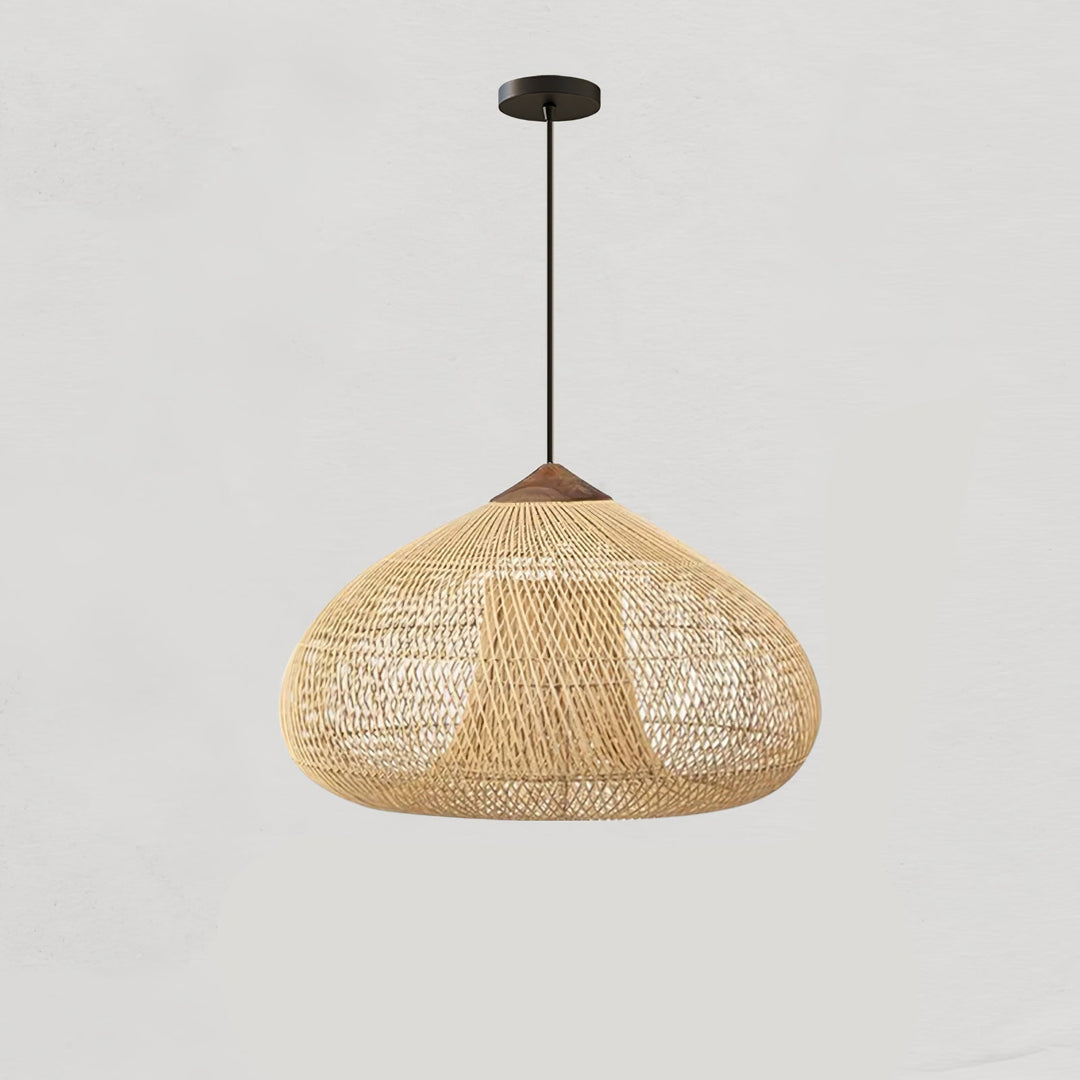 Flätad Rattan Pendellampa