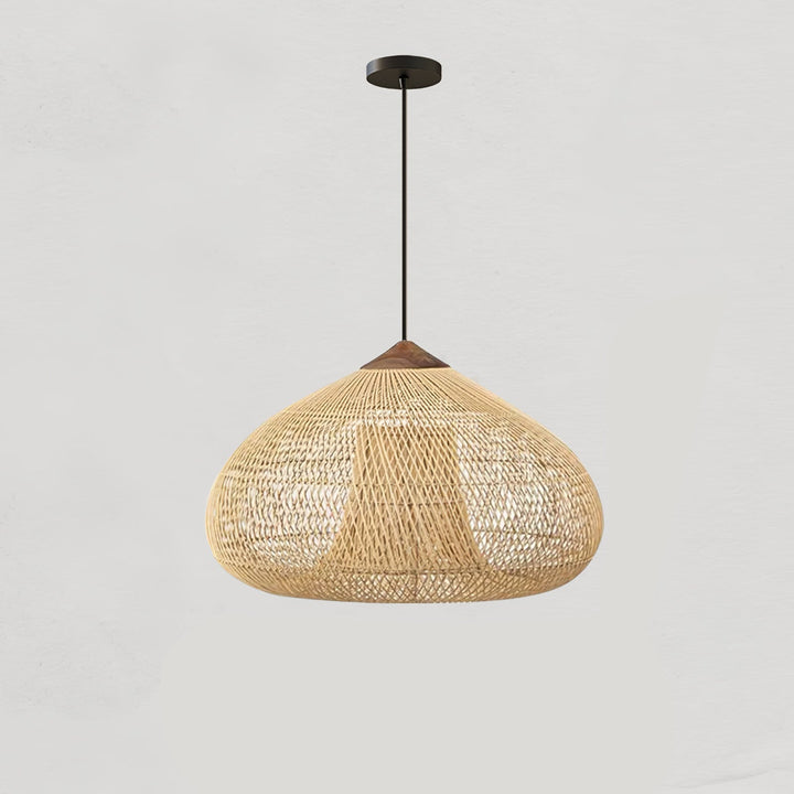 Flätad Rattan Pendellampa
