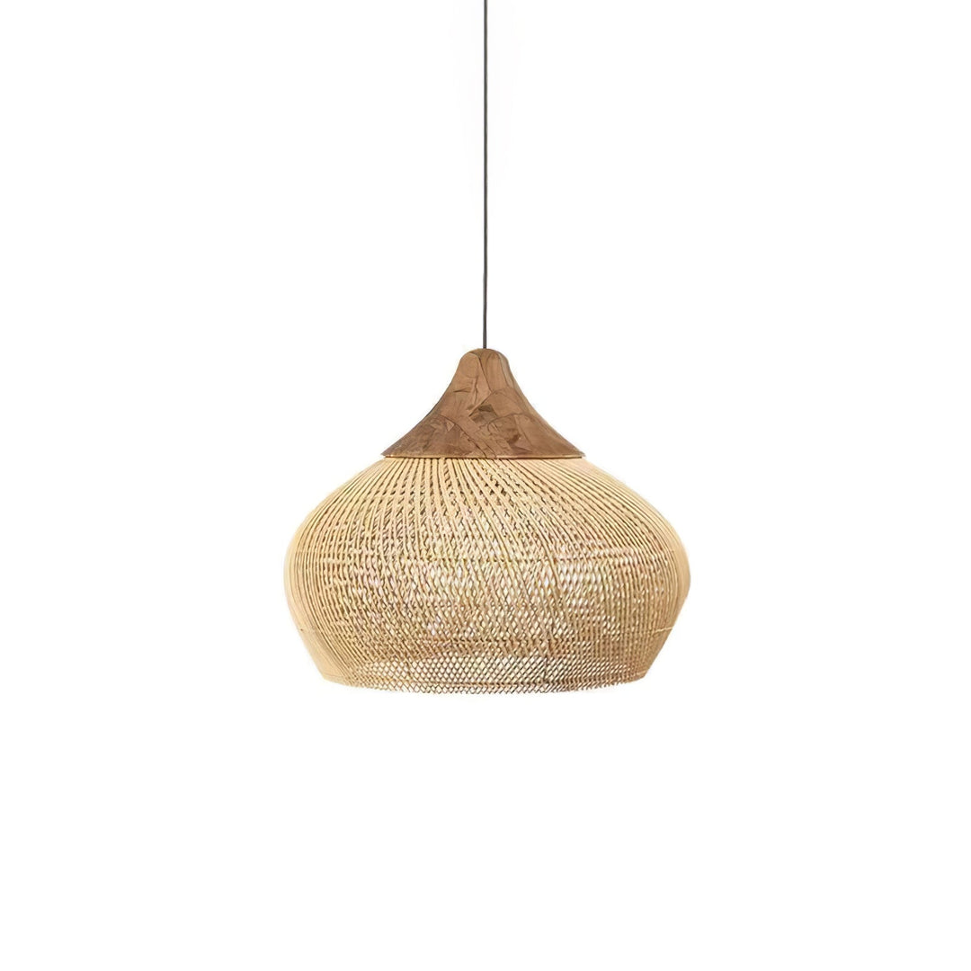 Flätad Rattan Swag Pendellampa