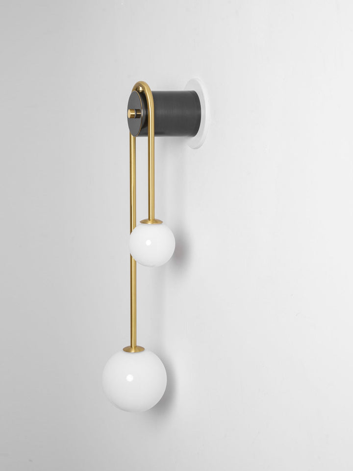 Messingsbåge Vägglampa