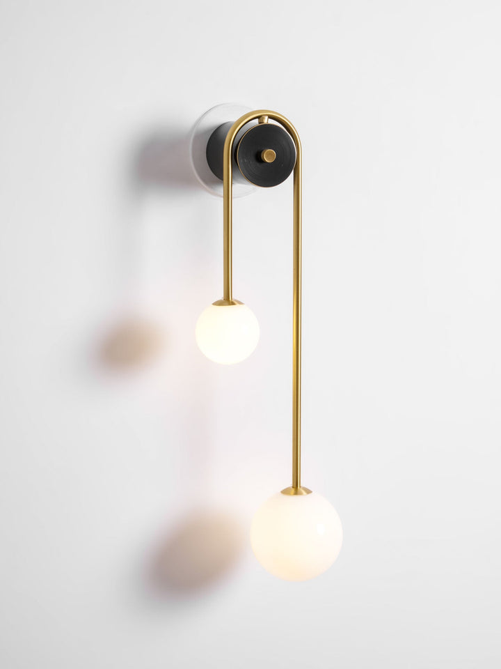 Messingsbåge Vägglampa