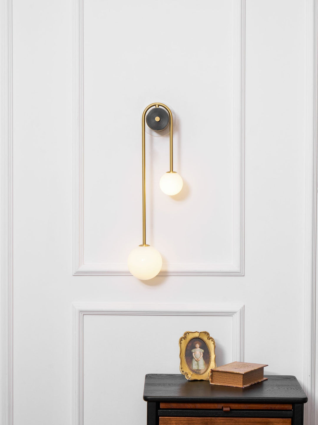 Messingsbåge Vägglampa
