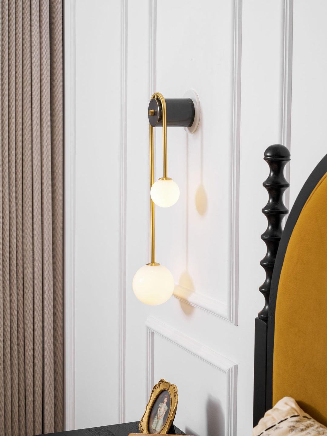 Messingsbåge Vägglampa