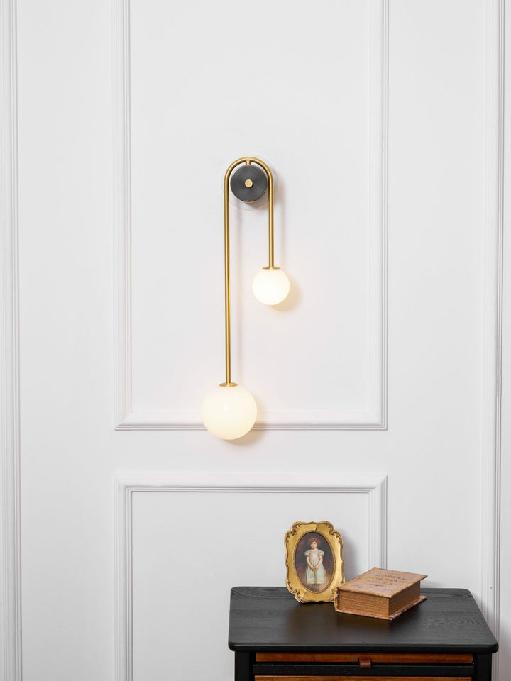 Messingsbåge Vägglampa