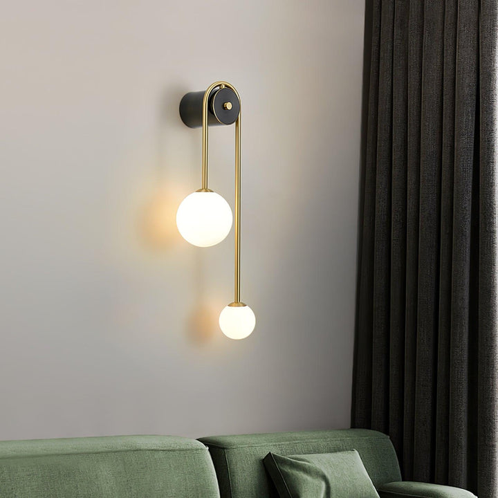 Messingsbåge Vägglampa
