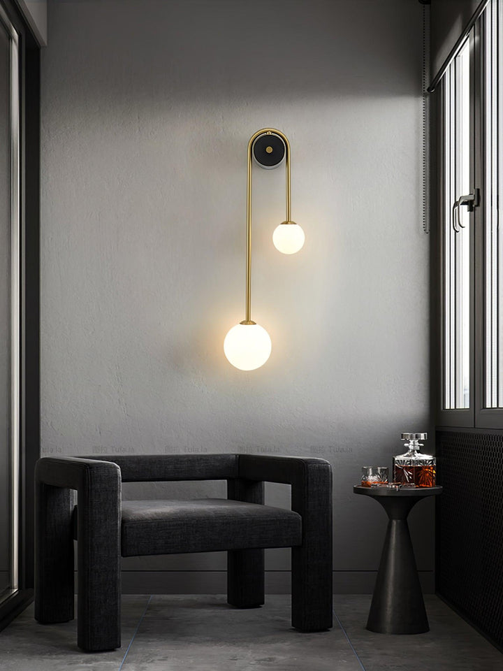 Messingsbåge Vägglampa