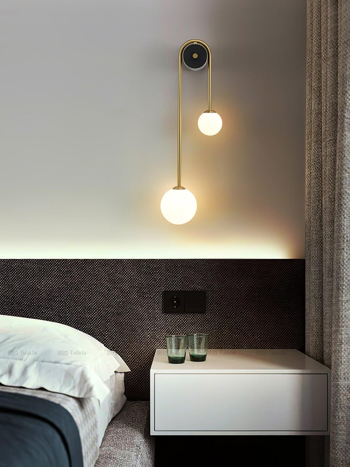 Messingsbåge Vägglampa