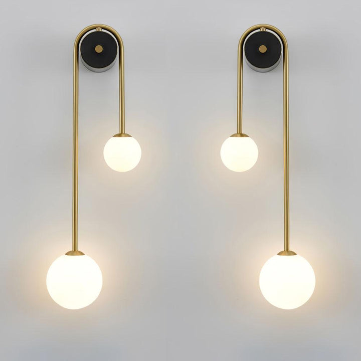 Messingsbåge Vägglampa