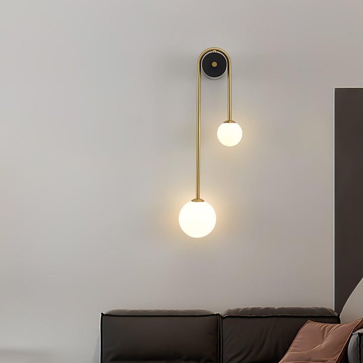 Messingsbåge Vägglampa
