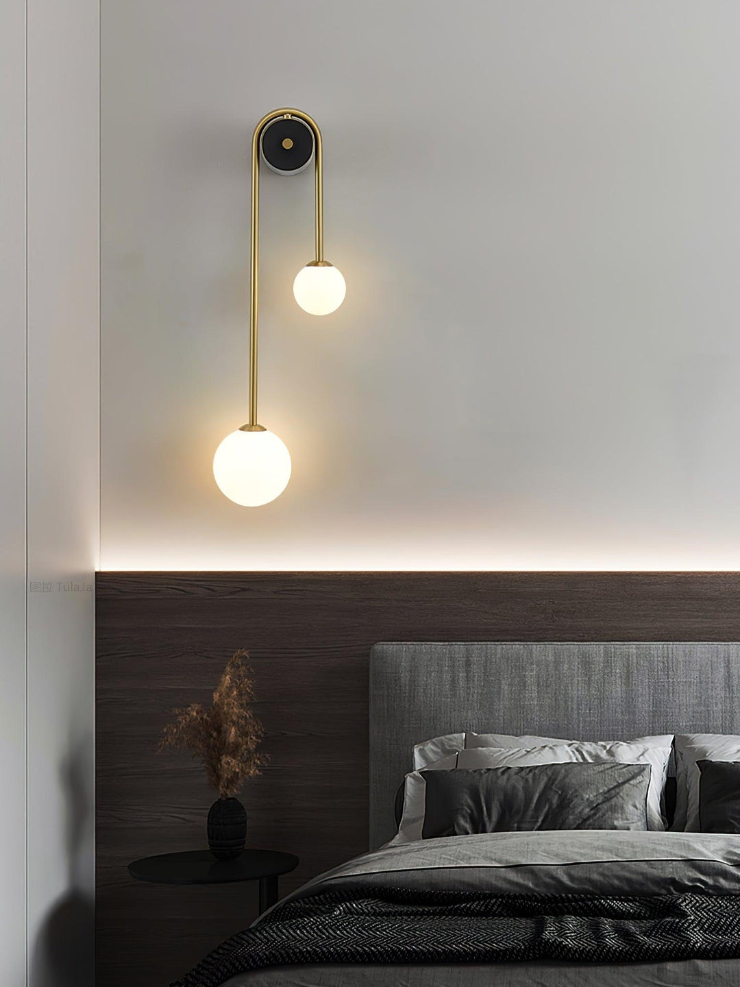 Messingsbåge Vägglampa