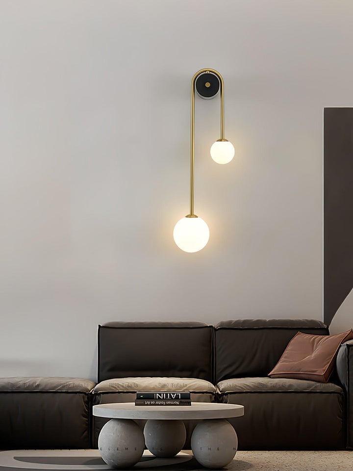 Messingsbåge Vägglampa