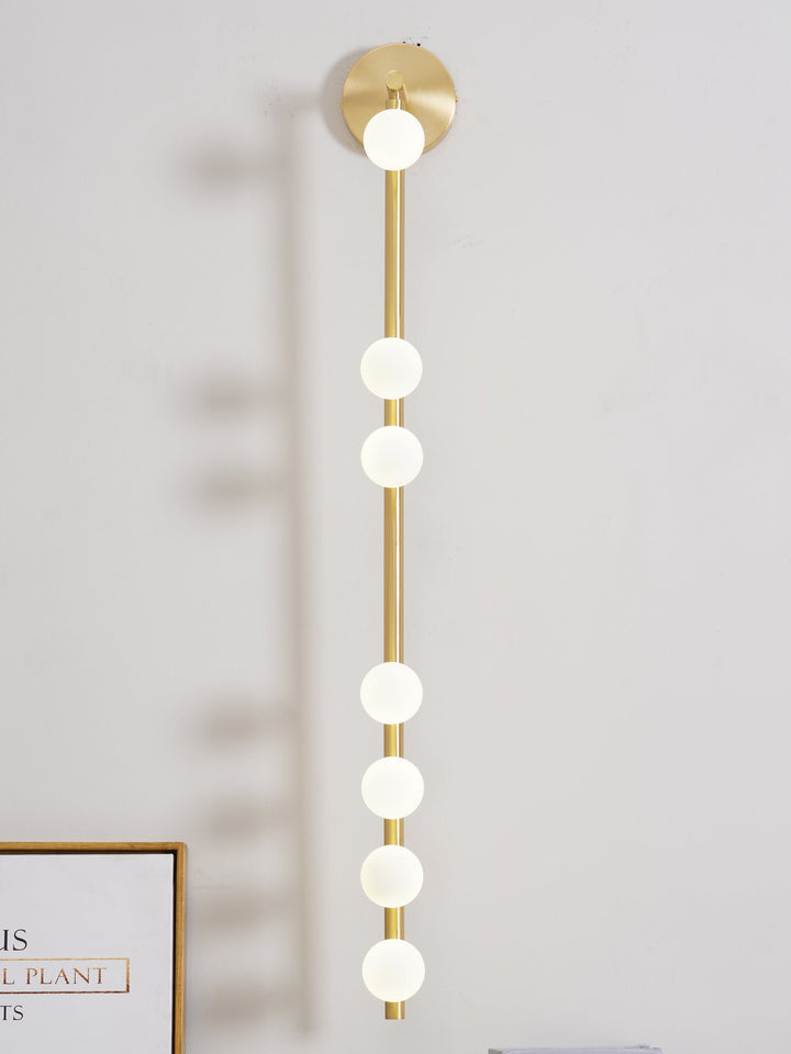 Mässingsglasrör Vägglampa