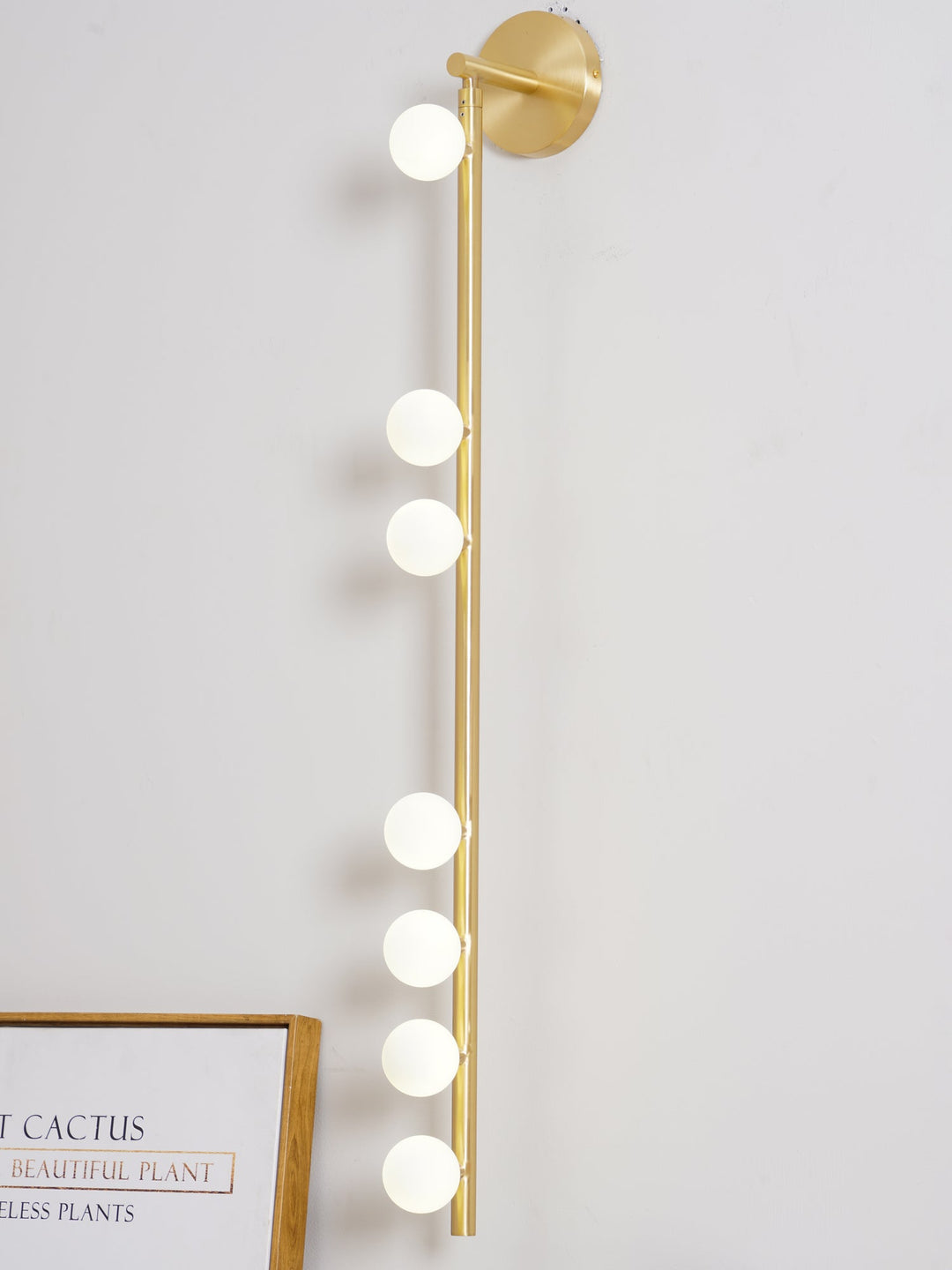 Mässingsglasrör Vägglampa