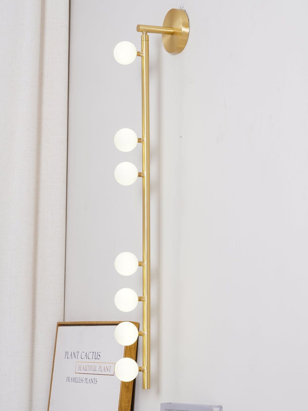 Mässingsglasrör Vägglampa