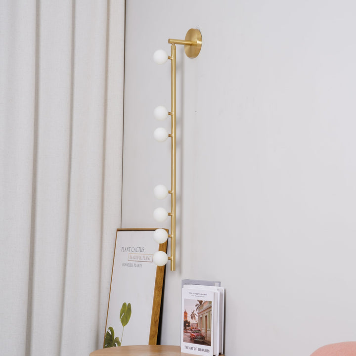 Mässingsglasrör Vägglampa