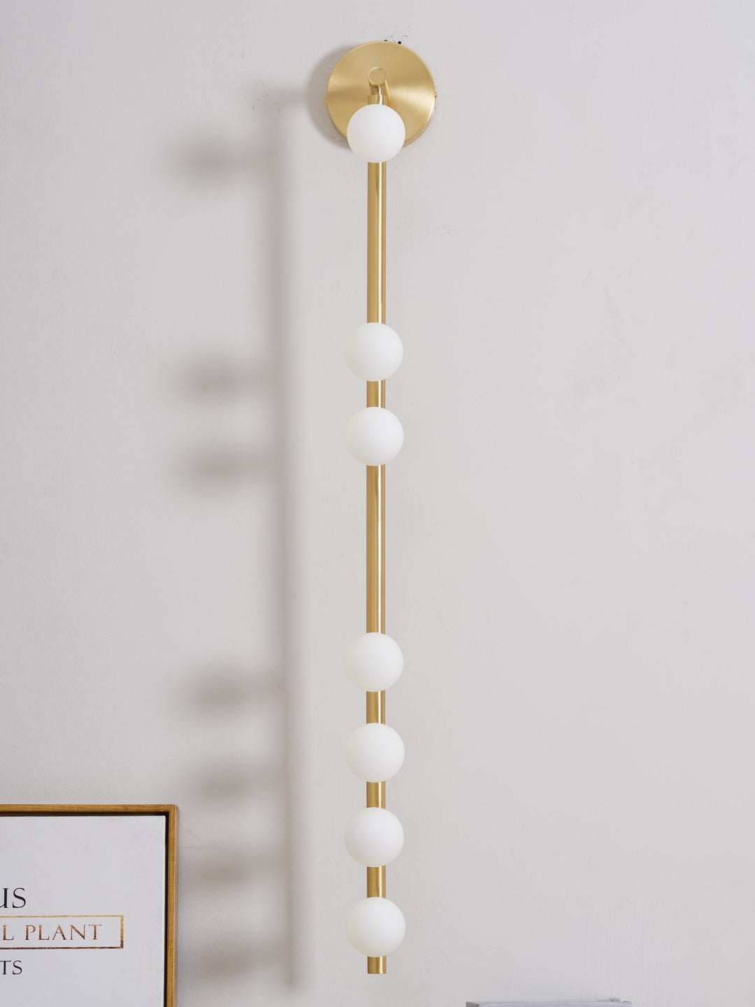 Mässingsglasrör Vägglampa